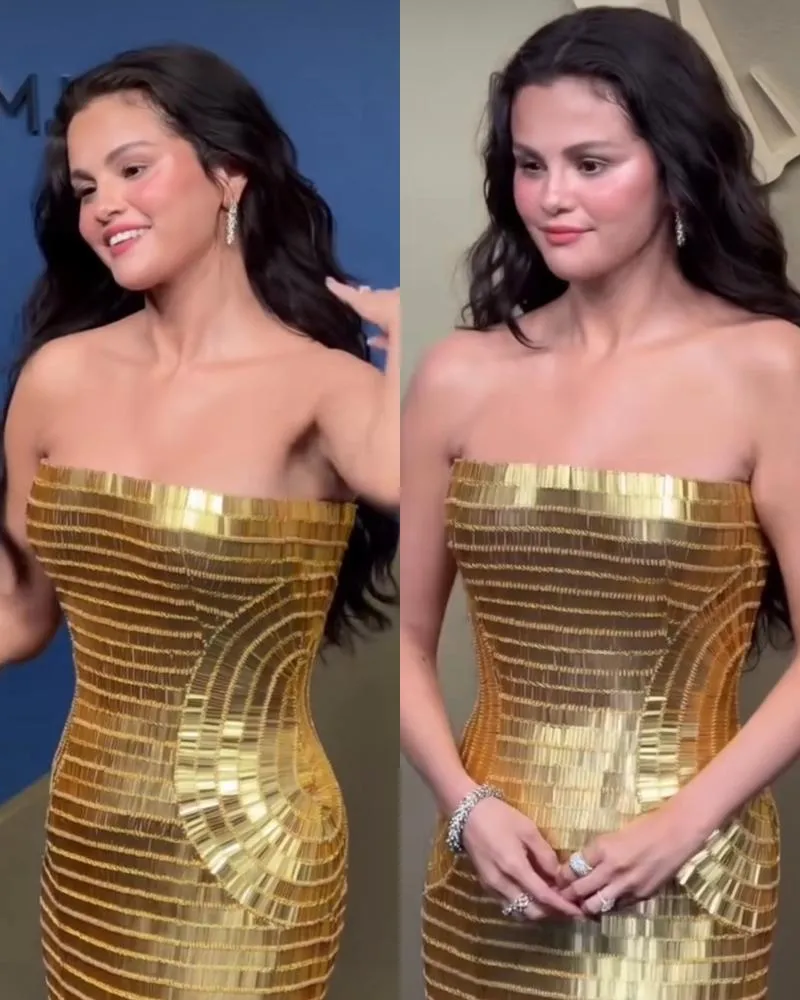 Selena Gomez aposta no dourado e chama atenção no Emmy 2026